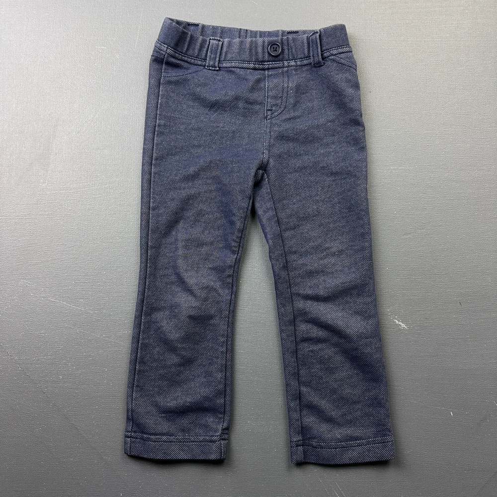 Okie Dokie Girls 2T Navy Stretch Pull-On Dressy Casual Trousers Toddler Pants